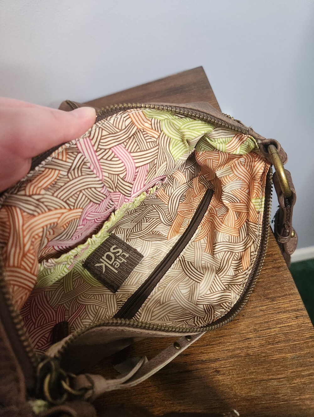 The Sak Crossbody Leather Bag Brown - Picture 8 of 10